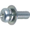 TRUSCO Pan Head Screws, Trivalent White P-3, Size M5 X 25, 30 Pieces, B750-0525 X 10 (Case Sold)