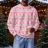 Мужская толстовка с круглым вырезом, вязаная, с принтом, повседневный пуловер для ежедневной носки