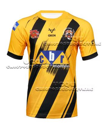Rugby, men's and women's new Castleford Tigers sportswear British fashion breathable short sleeves