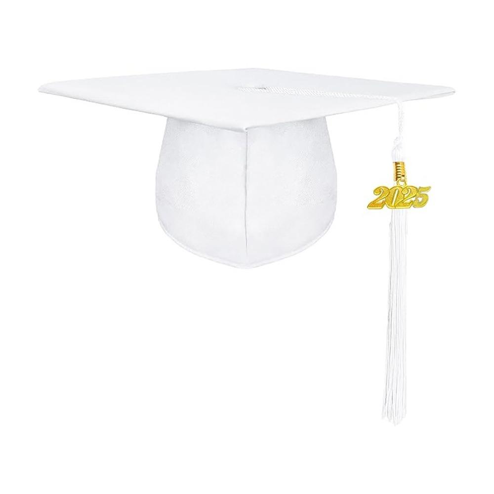 Doctor 2025 Graduation Cap Master Trencher Cap Durable Academic Hat with Tassels Graduation Season