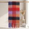 | Imitation mohair plaid scarf | Autumn and winter warm AC grid | Support LOGO customization