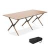 Outdoor Folding Table Roll Top Table Lightweight Compact Camping Table Easy Assembly Storage Bag Included Interior Portable X 60cm X 45cm Wood (120cm