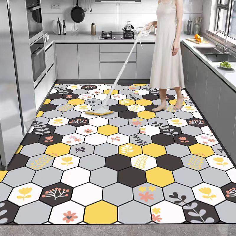 Кухонный коврик для пола противоскользящий, водопоглощающий, маслостойкий, быстросохнущий, ковер из кристального бархата для ванной комнаты и туалета, домашний декор