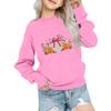 Kids' Fashion Loose-Fit Casual Long-Sleeve Christmas Print Oversized Crewneck Sweatshirt