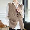 Women's Cashmere Vest Qinghe Cashmere 30% Cashmere 70% Wool Autumn and Winter Cashmere Vest Soft and Warm