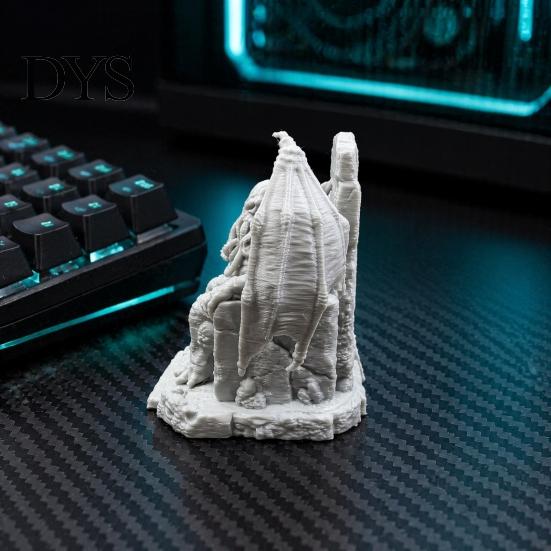 3D Печатный Pla Поделки Трон Ктулху Статуя, Готическая Смоляная Фигурка для Полки и Стола Декор в Стиле Лавкрафта, Фигурка Монстров с Щупальцами Темного Фэнтези,