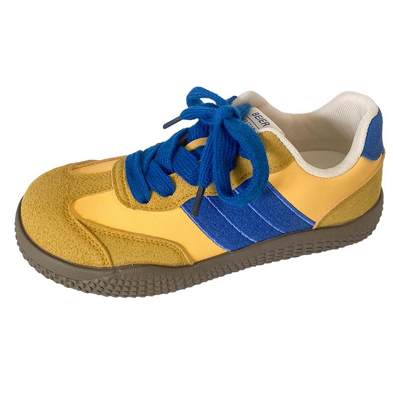 BE-6768 Mango head platform German training shoes women's 2024 new retro niche design board shoes white shoes