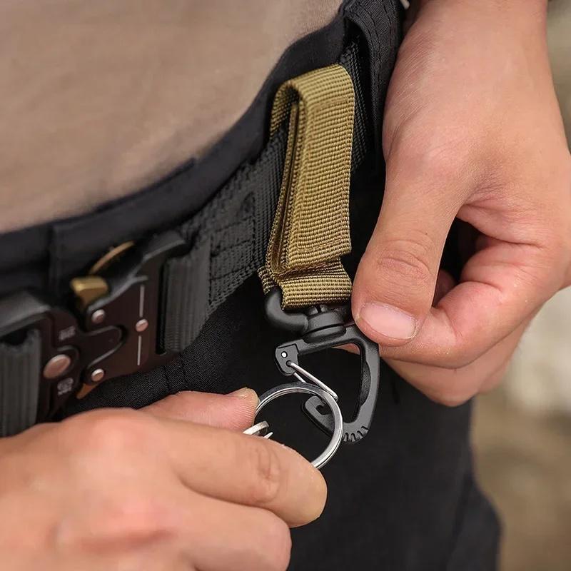 Outdoor Camping Carabiner Nylon Molle Training Backpack Key Hook Webbing Buckle System Belt Buckle Hanging Climbing Accessory
