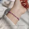 Natural Amethyst/S9Silver Art Student Versatile Style3mm Delicate and simple bracelet for women