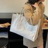 Glossy Transparent Jelly Bag Large Capacity Letter Prints Handbags Fashion PVC Tote Bag  Swimming