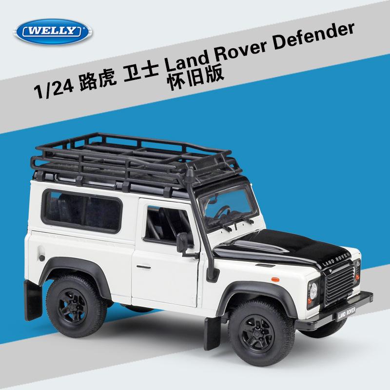 Велли 1:24 Land Rover Defender Армейский Зеленый литой модель автомобиля Diecasts & Игрушечные Транспортные средства Коллекционные подарки Тип без дистанционного управления