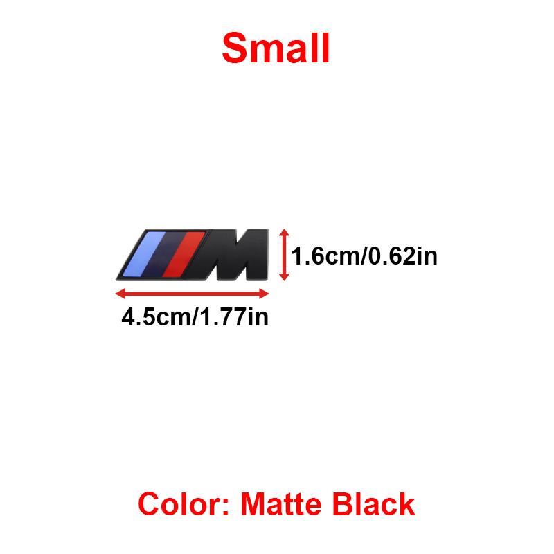 MLKK4 1PCS ABS Car Fender Side Emblem Rear Trunk Badge M Logo Sticker For BMW M M3 M5 M6 E46 E90 F30 G20 E36 E34 G20 G30 Accessories