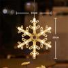 LED Light Snowflake Santa Window Ornaments Decoration for Home Xmas Navidad New Year Christmas Decor Fairy Lamp String Lights