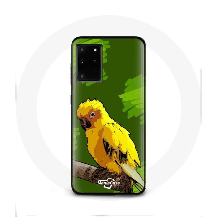 Coque - Samsung - Galaxy S11 Plus - Oiseaux de Perruches - Jaune - Souple - Protection