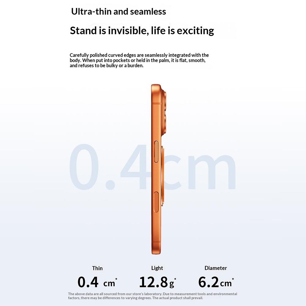Q11 Ultra Thin Tri-Fold Magnetic Ring Stand Adhesive Mount 360 Degree Rotation Phone Bracket