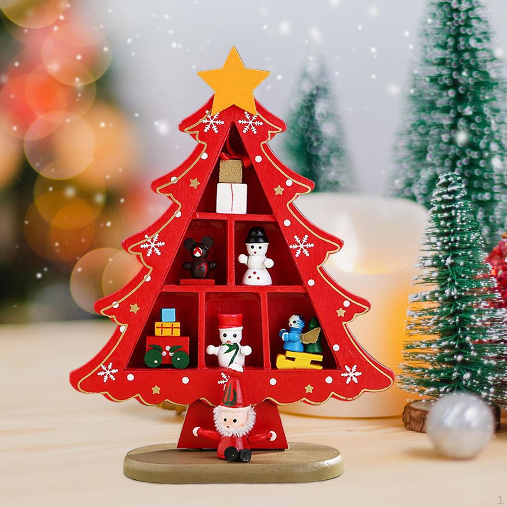 Wooden Christmas Tree Desktop Decor , Ornament, Convenient Easy To Use Mini