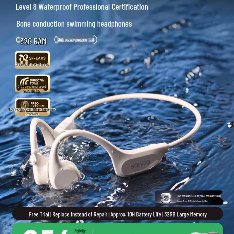 Беспроводные Bluetooth-наушники с костной проводимостью SANAG B60S Pro