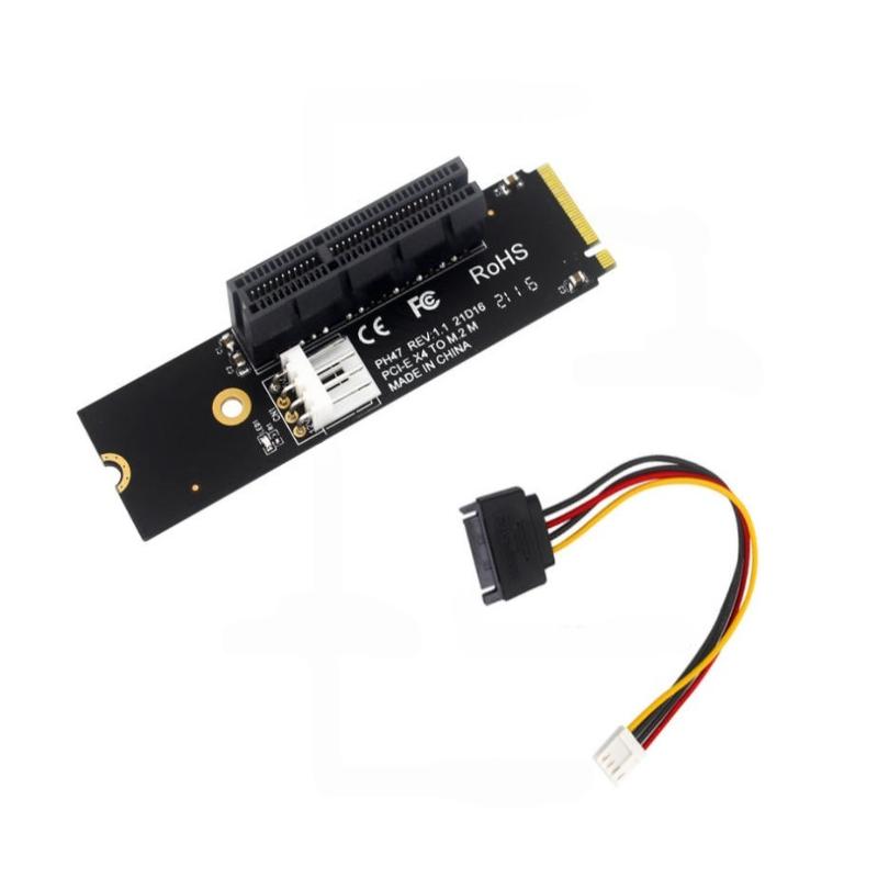 Карта-конвертер M.2 Key-M в PCIe 4.0 X4, 1 комплект, высокоскоростной райзер-адаптер для расширения хранилища настольного ПК, сборка своими руками