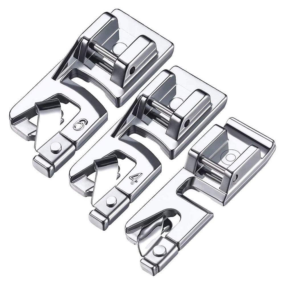 3Pcs/Set Narrow Rolled Hem Sewing Machine Presser Foot  for Household Multi-Function Sewing Machines
