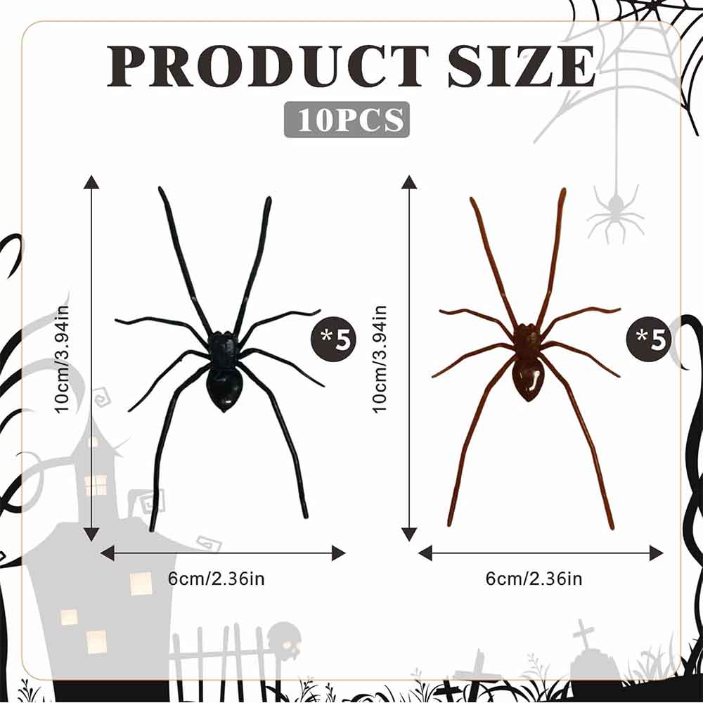 3D Spider Fridge Magnets 10pcs Realistic for Refrigerator Car Garage