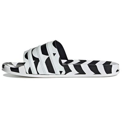Marimekko x Adilette Slide Laine Wave Женские кроссовки Белый Основной черный Облачно-белый GW7536