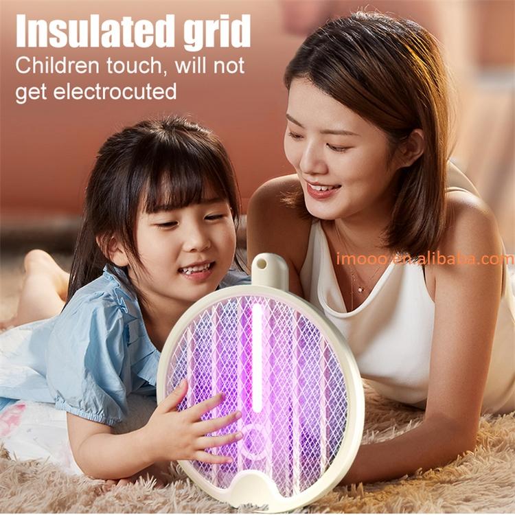 Factory Price LED Mosquito Killer Rechargeable Lamp Repellent 3000V Electric Swatter USB Mosquito Trap Fly Bug Zapper