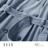 ELLE Женская зимняя удлиненная куртка из вельвета с лацканами, 90% пуха