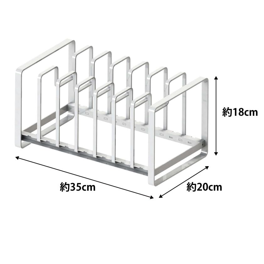 Подставка под раковину для сковороды и кастрюли с крышкой, белая, Ш35 x Г20 x В18 см, высота 2280 см и прибл.