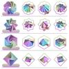 4 шт. 3D-печатный фрактальный спиннер-шестигранник для снятия стресса и тревоги, расширенный спиннер-восьмиугольник, звезда, цветок, квадратная сенсорная игрушка, игрушка для декомпрессии