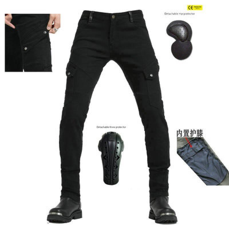 Men Women Motorcycle Riding Pants Protective Biker Jeans Workwear With Adjustable Knee Pads Use