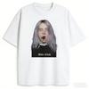 Футболка Billie Eilish с пауком Унисекс и женская Летняя хлопковая Одежда в стиле Y2K Повседневная Мода Круглый вырез Короткий рукав Футболка Уличная мода