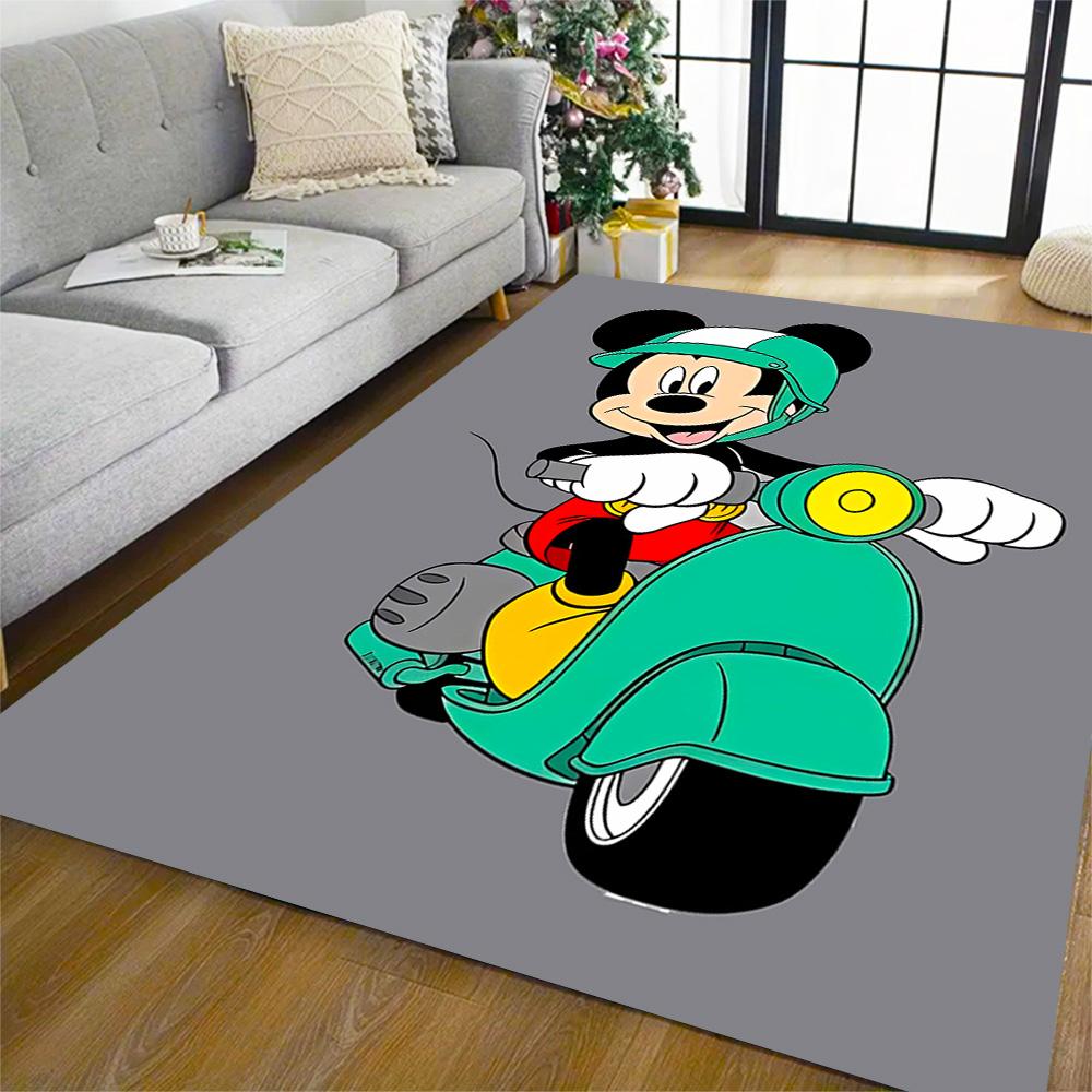 Mickey Mouse Castle Fantasy Area Rug Suitable for Hallway Kitchen Game Room Entryway Antislip Carpet Anime Office Decor Gift for Festivals