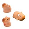 12 Pcs Mini Capybara Figurines Cute Tiny Capybara Resin Ornaments Miniature Animals Figures for Fairy Garden Bonsai Moss Landscape DIY Crafts