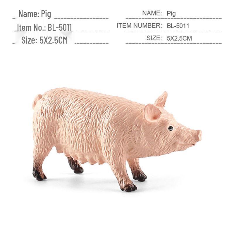 Набор миниатюрных моделей сельскохозяйственных животных для трансграничной торговли: Куры, Утки, Гуси, Коровы и другие