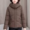 Plus Size XL-5XL Middle Age Woman Winter Short Coats Hooded Elegant Loose Thick Warm Parkas Female Jacket