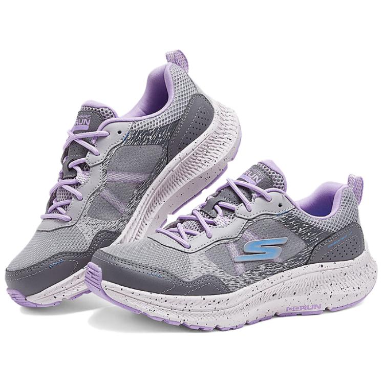 Skechers Серия Go Удобные Низкие Повседневные Беговые Кроссовки Женская Сникерс Серый Фиолетовый 128623-GYLV