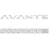 AAWB1 AAPR1 Глянцевый черный совместимый совместимый для AVANTE Металлическая эмблема с буквами 3D наклейки Эмблема багажника Декоративная наклейка Аксессуары для стайлинга автомобиля