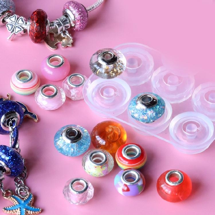 Силиконовая форма-подвеска с бусинами для изготовления браслетов и бижутерии своими руками, литье бижутерии