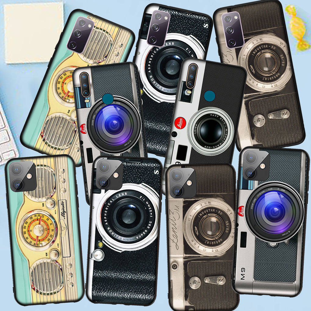 Чехол для телефона Samsung Galaxy S25 S24 S23 iPhone 16 15 Xiaomi Redmi Note 14 13 12 16E X 11 Pro Max OPPO Moto Huawei Print Retro Camera Vintage Cover