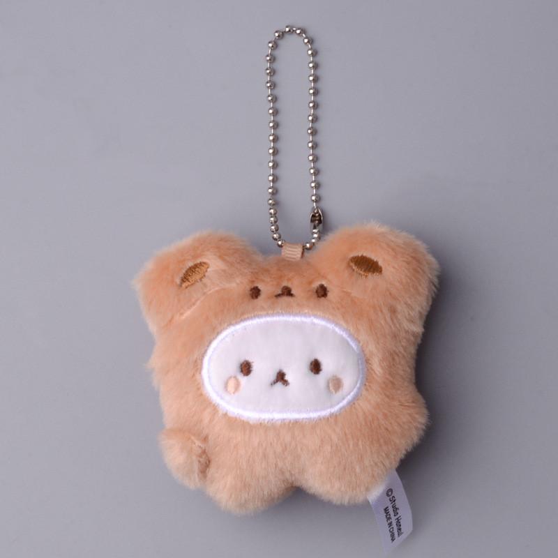 Rabbit Bear Twisted Egg Plush Doll Small Pendant Cartoon Animal Keychain