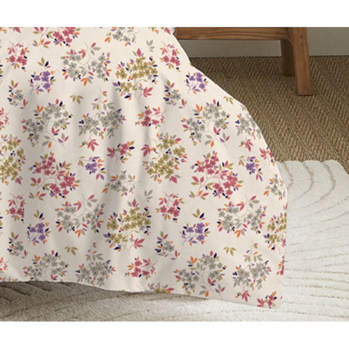 Parure de couette 3 Pièces réversible pour lit 240 x 220 cm "Tanya Multicolore" Coton Pur