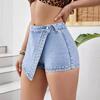 Женские удобные джинсовые шорты узкого кроя INS, женские юбки нестандартной формы