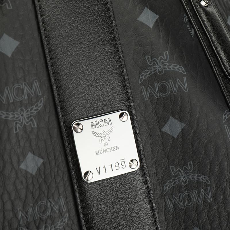MCM Classic Monogram Reversible Large Capacity Leather Tote Shopping Bag Unisex Tote Black MWPAAVI02BK001