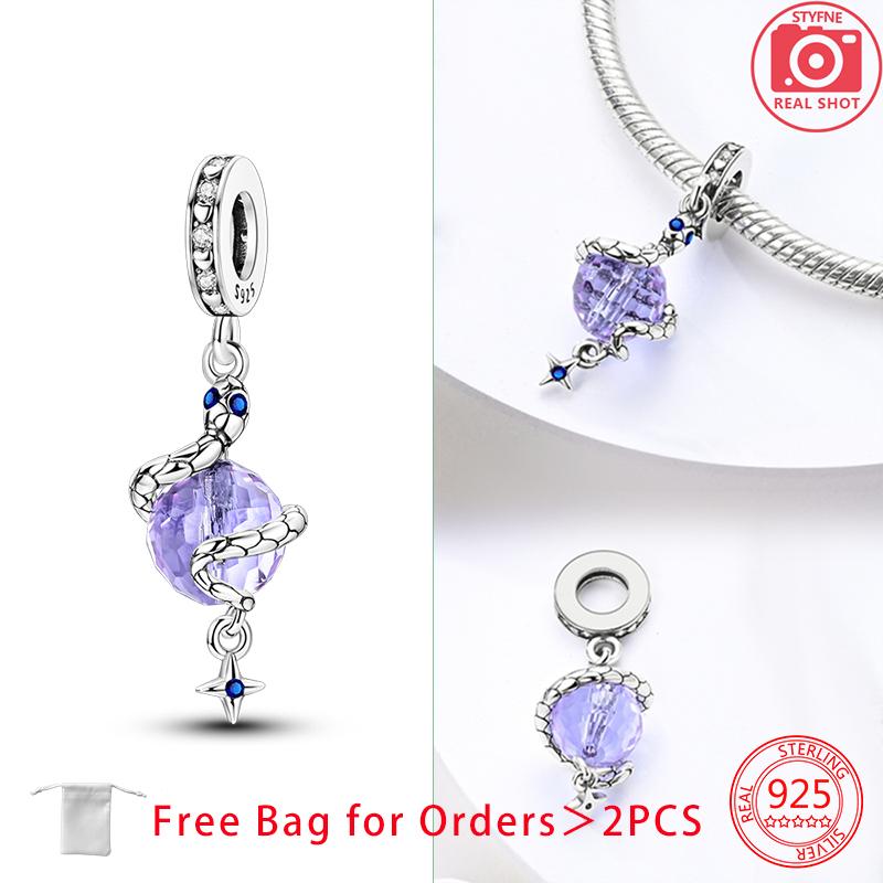 Exquisite Elegant Copper Snake Charms Beads Fit Bracelet Necklace Accessories Bead Jewelry Making Fine Jewelry Gift