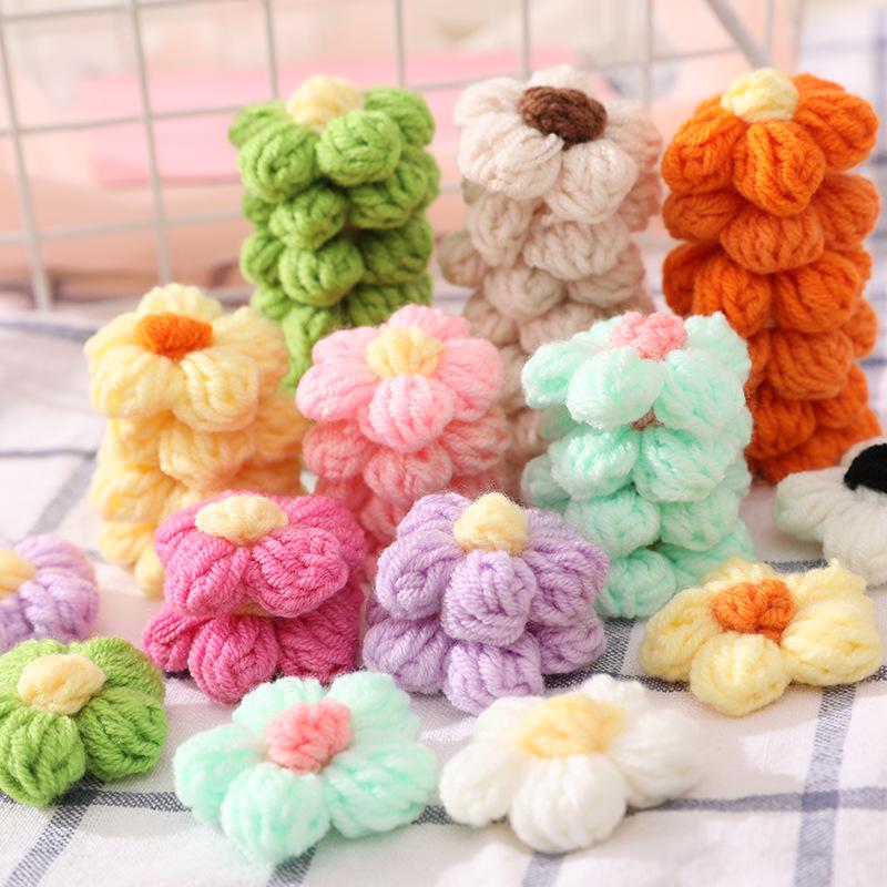 Handmade Crochet Wool Flowers: Teacher’s & Mother’s Day Hair Clips & Accessories