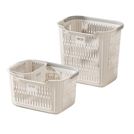 Корзина для белья Дышащая сетчатая корзина для хранения с ручкой Корзина для грязной одежды со встроенной корзиной для нижнего белья для одежды, игрушек, ванной комнаты, стирки