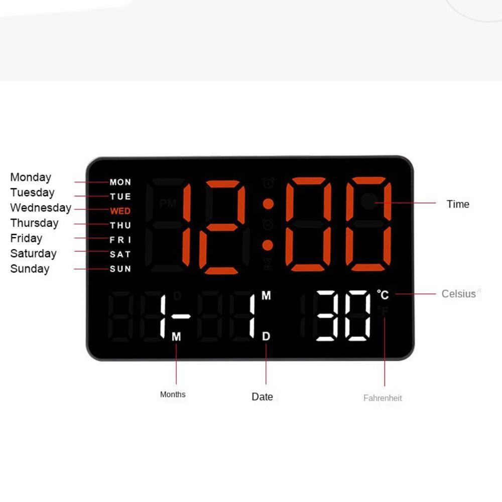 Многофункциональные цифровые светодиодные часы с дисплеем температуры, настольные часы для спальни