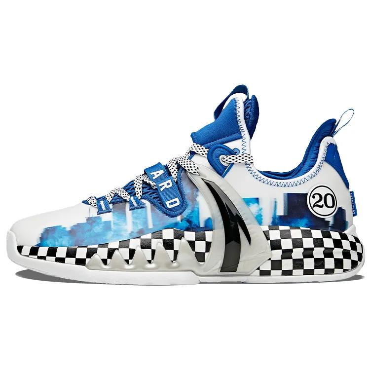 Anta GH2 Hayward Racing Low top Performance Basketball Shoes Men's White Blue (Unisex) Basketball Shoes 112111103 9