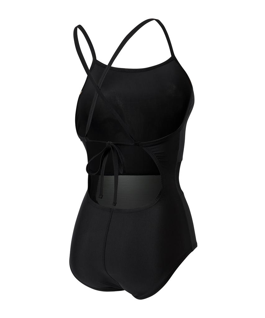 Laelliseupocheu [Qsla210 Blk] Современный купальник-слип с вырезами и открытой спиной, черный