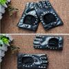 Punk Dance Outdoors Fingerless Gloves Rivets Gloves Fashion Accessories Pu Leather Mittens
